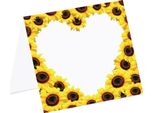 Pricaro Segnaposto "Cuore Di Girasole"", Quadrato, 40 Pezzi"