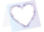 Pricaro Segnaposto "Ornamento Cuore"", Viola, Quadrato, 40 Pz"
