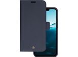 DBRAMANTE1928, Apple Iphone 14 Plus Folio 2 In 1 Modello New York In Pelle Con Porta Carte, Blu Navy