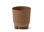 Coprivaso In Plastica Su 3 Gambe Aria Jumper Eco Wood Ø 18 X 20 Cm Marrone Chiaro