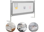 Clanmacy Protezione Letto Bambini Protezione Letto Regolabile In Altezza 150Cm Protezione Anticaduta Letto Per Bambini, Protezione Letto Per Bambini Con Rete Arieggiata, Per Letto Famiglia E Lettino