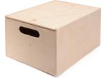 Scatola Di Legno Playwood Scatola Per Giocattoli Con Coperchio Scorrevole E Maniglie