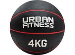 Palla Medica Urban Fitness Rossa - 4 Kg - Palla Fitness Per L'allenamento Della Forza