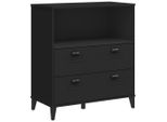 Libreria Viken Black 80X40X90 Cm Materiale A Base Di Legno