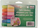 Marvy Uchida Textile Pens Brush Neon Set 6 Pezzi Colore Permanente