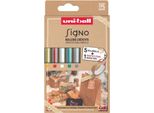 Uni-Ball Gel Pen Glitter Set Natale Con Washi Tape - Set Creativo Per L'artigianato