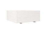 Vidaxl Fioriera Bianca 110X110X49,5 Cm In Legno Di Pino Massiccio