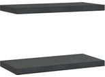 Vidaxl Mensole A Muro 2 Pezzi 50X23,5X3 Cm Acciaio Inox Nero