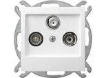 Ospel Presa D'antenna RTV-SAT Tv Bianca Da Incasso GPA-GS/M/00 Come