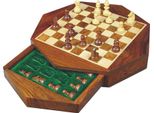 Hot Games Set Di Scacchi Magnetici Da Viaggio In Legno D'acacia 14,5X3 Cm Formato Viaggio