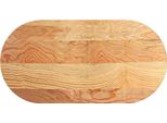 Vidaxl Piano Di Tavolo Marrone Chiaro 100X50X2 Cm In Legno Massiccio Di Quercia Ovale
