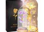 Rosa Rosa Eterna A Led Che Brilla In Un Bicchiere, Batterie, Proposta, Matrimonio, Onomastico