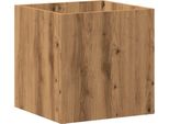Vidaxl Fioriera Artisan In Rovere 40X40X40 Cm Materiale A Base Di Legno