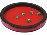 Hot Games Gioco Di Dadi Pista Per Dadi 30 Cm Mdf Feltro Rosso Lusso