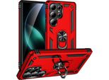 Custodia Per Cellulare Armor Shield Per Samsung Galaxy S25 Ultra Cover Custodia Ibrida Per Cellulare, Rosso