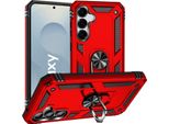 Custodia Per Cellulare Armor Shield Per Samsung Galaxy S25 Cover Custodia Ultra Ibrida Per Cellulare, Rosso
