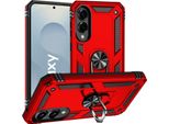 Custodia Per Cellulare Armor Shield Per Samsung Galaxy S25 Edge Cover Custodia Ultra Ibrida Per Cellulare, Rosso