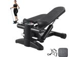 Succebuy Stair Stepper, Mini Cyclette Per La Casa, Macchina Fitness Idraulica Con Bande Di Resistenza, Allenamento Per Tutto Il Corpo, Monitor Lcd, Capacità Di Carico 150 Kg