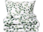 Biancheria Da Letto In Raso 220X200 Exclusive Floreale Nei Toni Del Verde