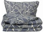Set Di Biancheria Da Letto In Raso 220X200 Exclusive Foglie D'albero Nei Toni Del Frassino Primavera