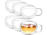 Set Di 6 Bicchieri Termici Wilmax Da 250 Ml A Doppia Parete Resistenti Al Calore WL-888768/A6