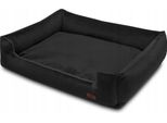 Letto Per Cani In Morbido Velluto Nero Per Bulldog Huggy Doggy M