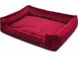 Letto Per Cani Premium Rosso Bordeaux Grande Huggy Doggy Xxl