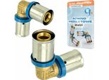 Pezzo Angolare In Pex 16 X 16, Stesso Diametro Del Foro, Morsetto, Raccordo Angolare Pressato