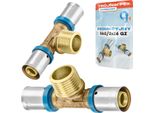 Raccordo A T Pex 16X1/2X16 Ag, Riduzione, Crimpato, Crimpato, Connessione Alupex