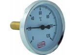 Termometro Assiale-Bimetallico 63Mm 0-120°C 1/2""""