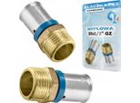 Raccordo A Compressione Pex 20X1/2 Gz Alupex Strong
