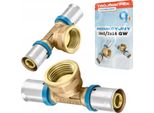 Raccordo A T Pex 16X1/2X16 Gw Pressato Riduttore