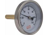 Termometro Assiale-Bimetallico 63Mm 0-120°C 1/2""" L-70"
