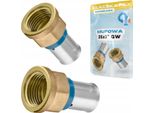 Connettore Pex 25X1 Gw Manicotto Di Compressione In Ottone Massiccio