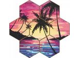 Set Di Sottobicchieri Con Ricamo A Diamante "Paradise Beach"