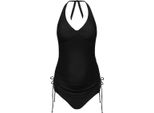 Costume Intero Da Bagno Premaman Con Ombelico Nero