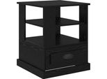 Vidaxl Comodino Look Rovere Nero 50 X 50 X 60 Cm Materiale A Base Di Legno