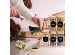 Barattoli Per Spezie Rotondi [12 X 100 Ml] 399 Etichette Per Spezie, Coperchio In Bambù, Contenitore Per Spezie Con Coperchio In Legno E Tanti Accessori, Set Di Barattoli Per Spezie, Set Di 24, Contenitore Per Spezie, Organizzatore Per Spezie