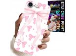 Custodia Per Iphone 7 / 8 / Se2 - Custodia Con Nastri Rosa E Design Alla Moda