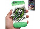 Custodia Per Iphone 5 / 5S / 5C - Calcio, Custodia Calcio + Vetro