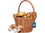 Kotarbau® Cestino Per La Spesa - Cestino Portaoggetti - Cestino In Vimini - ⌀ 36 Cm - Cestino Per Funghi - Cestino Per Frutta - Cestino Da Picnic - Colore Naturale - Cestino In Vimini Con Manico