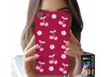 Custodia Per Iphone 5 / 5S / 5C - Ciliegie, Ciliegie Su Sfondo Bordeaux + Foil