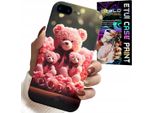Custodia Per Iphone ( 7 Plus ) - Orsacchiotto Rosa Regalo Di Famiglia + Lamina
