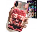 Custodia Per Iphone Xs Max - Orsetto Rosa Famiglia Cuore + Vetro