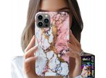 Custodia Per Iphone 13 Pro Max - Marmo Rosa E Bianco, Motivi In Pietra
