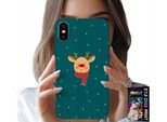 Custodia Per Iphone Xs Max - Renna Su Sfondo Verde Disegni Natalizi