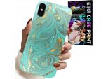 Custodia Per Iphone Xs Max - Motivi Marmorizzati + Vetro Temperato