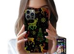 Custodia Per Iphone 13 Pro Max - Renna, Fiocco Di Neve, Albero Di Natale + Vetro