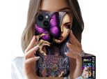 Custodia Per Iphone 13 - Anti Social, Farfalla, Farfalla Rosa + Vetro