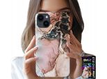 Custodia Per Iphone 15 Plus - Moda Marmo Elegante + Vetro